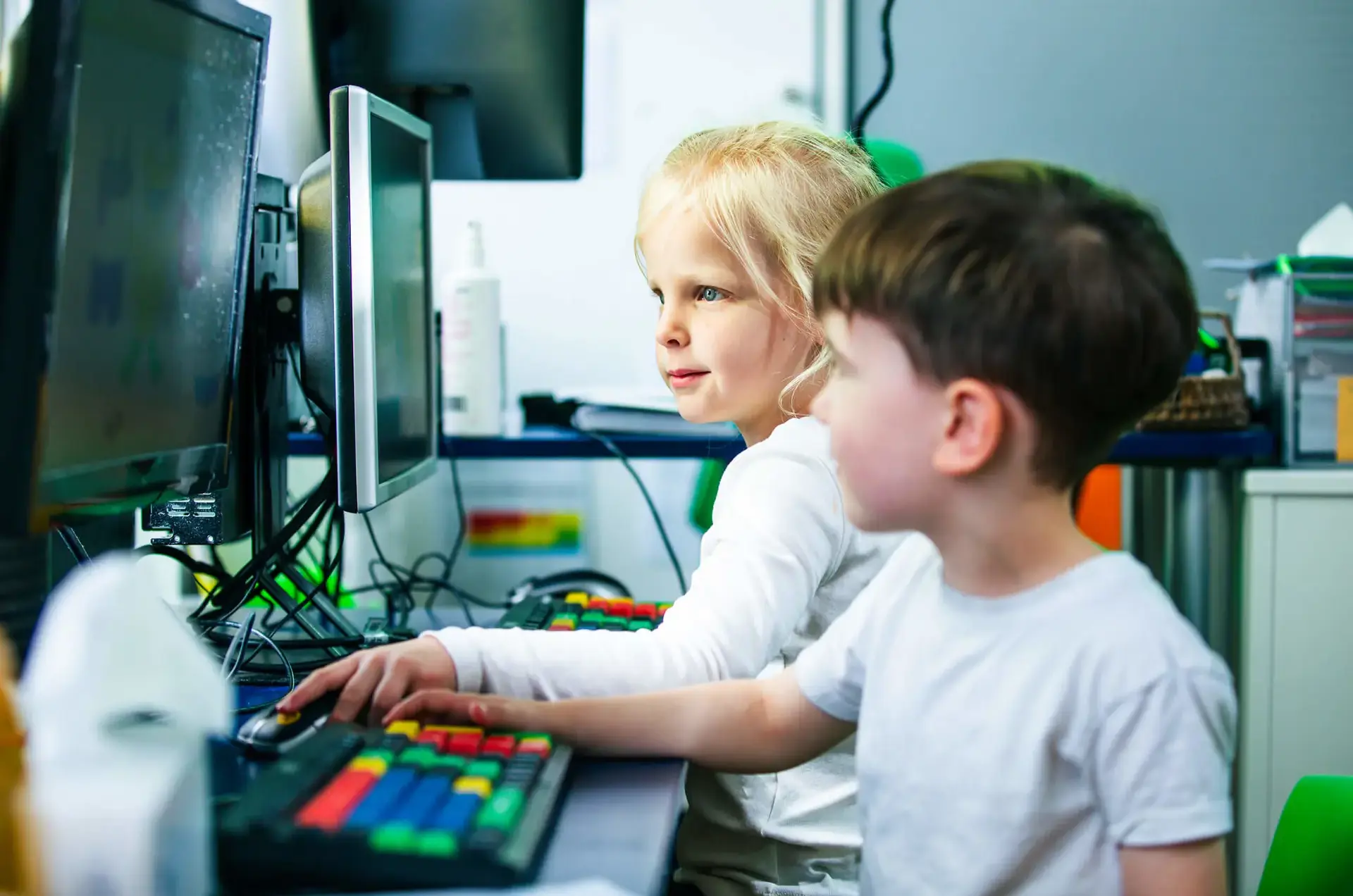 Pupils in class at St Chris Junior School