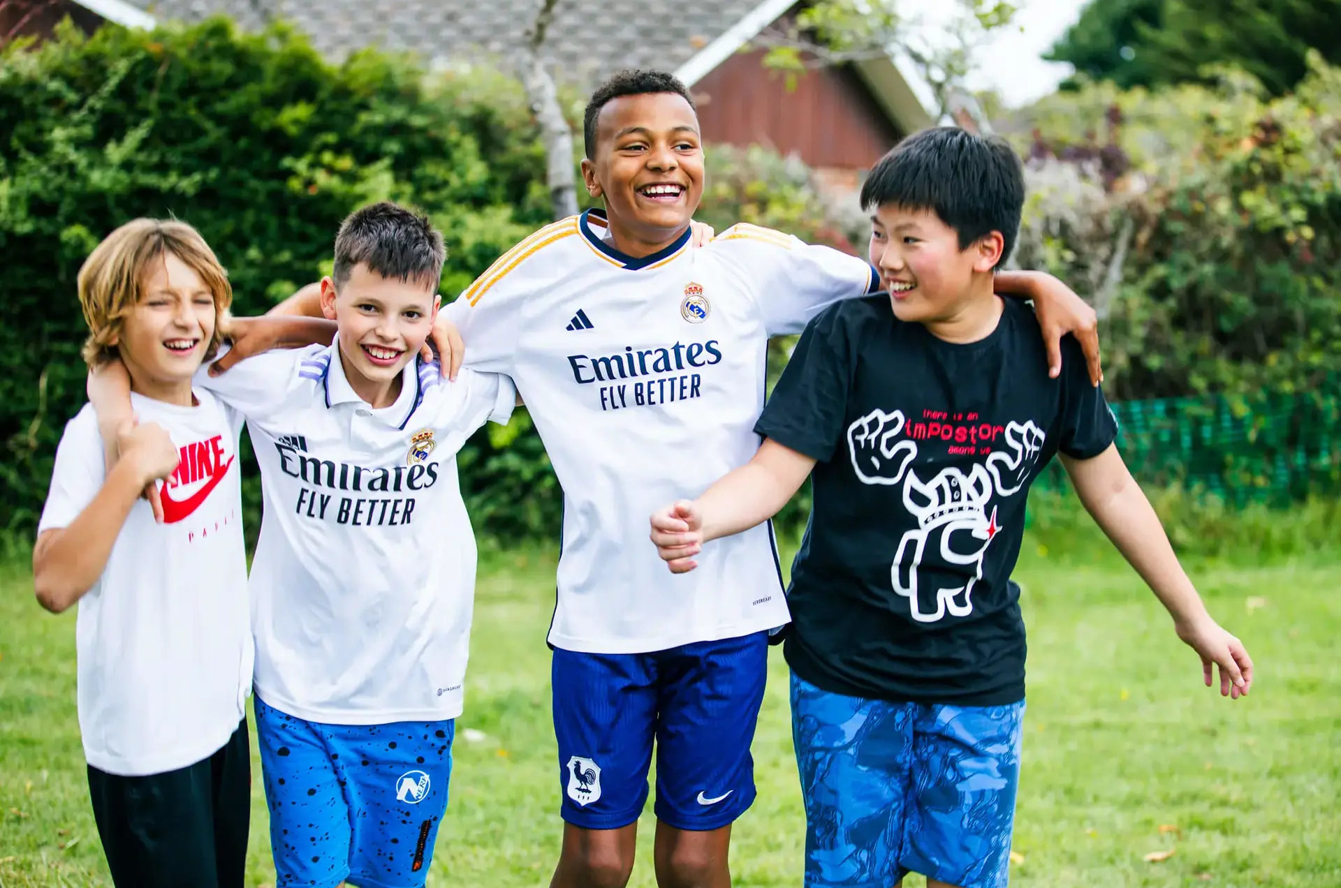 Junior School pupils enjoying time together outside at St Chris