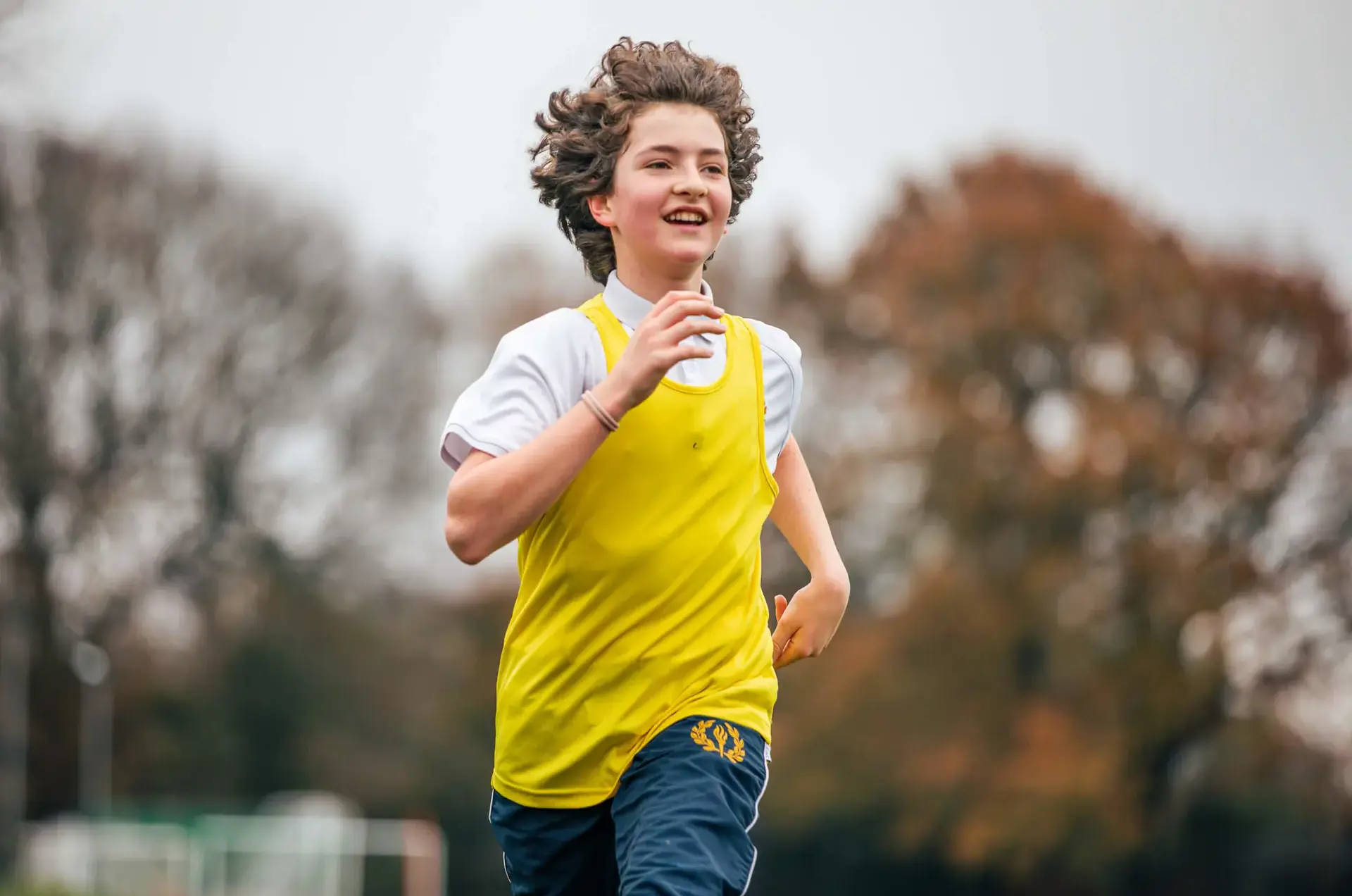 Senior School student running at St Chris
