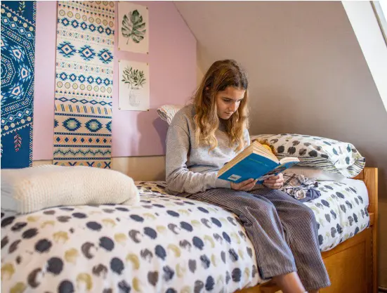 Boarding pupil in their room at St Chris, a private school near Stevenage